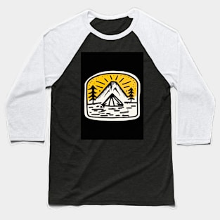 Camping Sunset Baseball T-Shirt